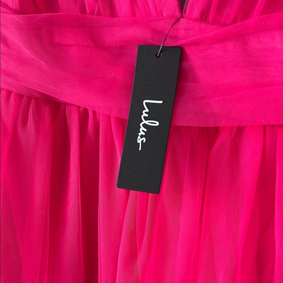 Lulu's Hot Pink Mini Cocktail Dress Size Medium - Picture 11 of 12